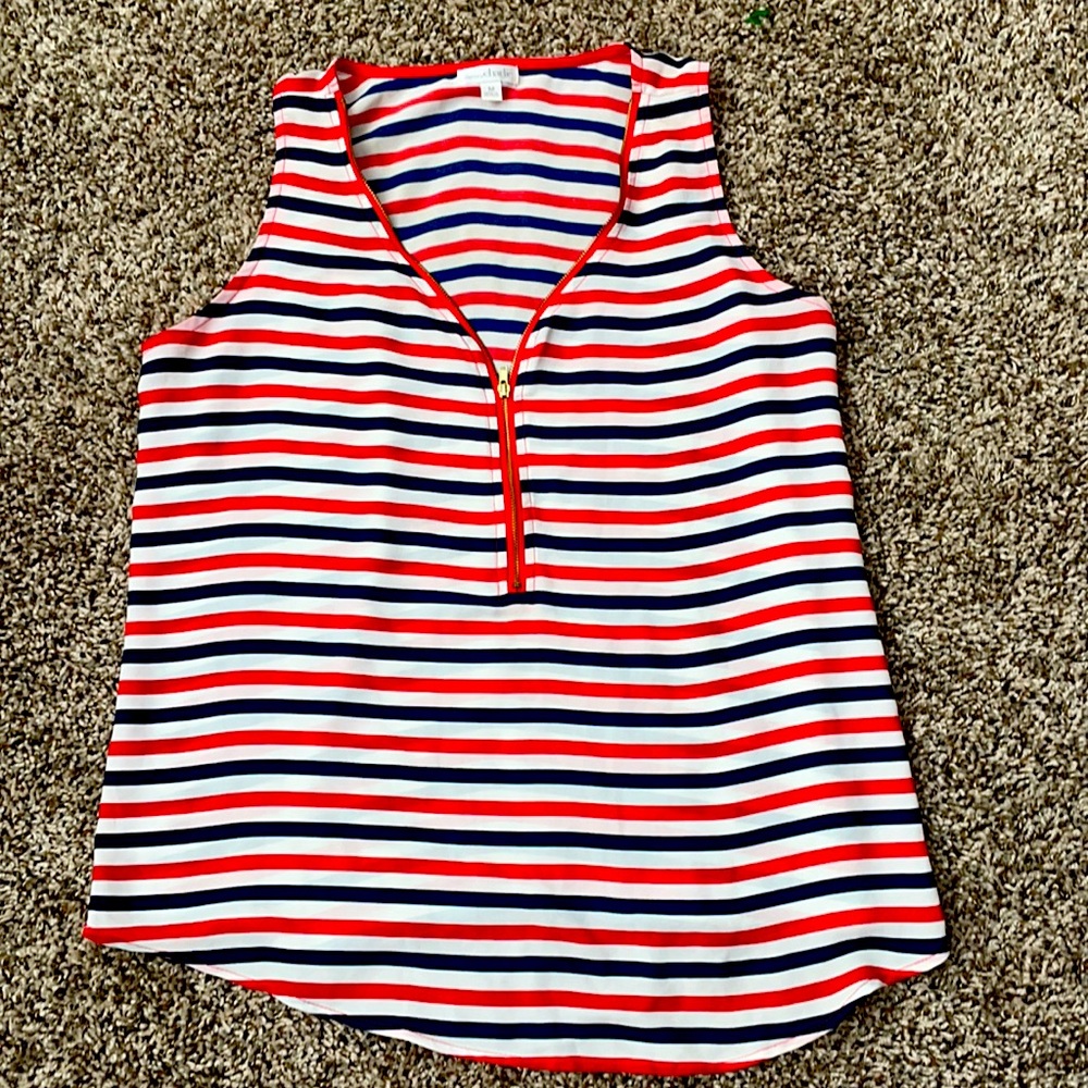 Charming Charlie medium sheer tank top, never worn, zipper does work! 🤗🤗